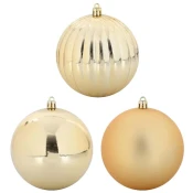 Set božicnih kuglica XXL 3 pcs Zlatno Plastika