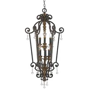 Casa Padrino baroque crystal chandelier bronze/antique gold A� 52 x H. 105 cm - Magnificent baroque style chandelier - Living room & hotel chandeliers - Baroque furniture - Baroque lights