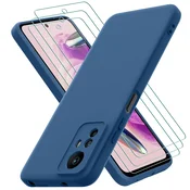 Ovitek + 2 zaščitni stekli za Xiaomi Redmi Note 12S 4G - temno modra