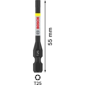 Nastavek PRO Torx Impact, T25, 55 mm, 2 kosa