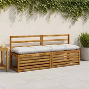 vidaXL Blazina za klop VIANEN 100% poliester Bela 180 x 40 x 12 cm