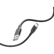 Celularna linija Polnilni in podatkovni kabel Soft 120cm USB Type-A na Type-C crna USBDATASOFTUSBCK