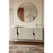 Hanah Home komoda Evva 150, 125 cm, srebrna / bela