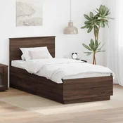 Krevetna konstrukcija Smedi hrast 70 x 190 cm Konstruirano drvo