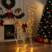 3D božični jelen LOVIISA 200 LED Toplo bela 96 x 40 x 140 cm