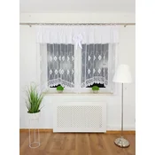 shumee Pripravljena zavesa iz markizete 300x160 cm z belo gipurno čipko
