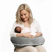 shumee Majhna žametna blazina za dojenje - temno siva