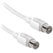 SBS EKON ANTENSKI KABEL M/Ž + ADAPTER 75dB 5M BEL, (20530792)