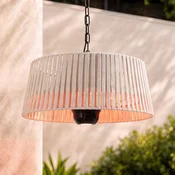 Lucande terasni grelnik Pyravo, bež, aluminij, O 60 cm - Sodobni - Kovina
