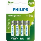PHILIPS PHILIPS BATERIJA AA - POLNILNA BLISTER 4 KOS, (616276)