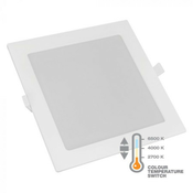 337-414 LED panel 12 W s stikalom za izbiro temperature svetlobe, kvadraten, ug 3856024402446