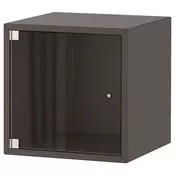 EKET Zidni ormaric sa staklenim vratima, tamnosiva, 35x35x35 cm