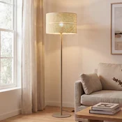 TK Lighting Stojna svetilka Calma, bež, rafia, višina 159 cm, E27 - Dnevna soba/jedilnica - Razno