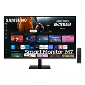 Monitor Samsung 80 cm (31,5) S32DM702UU 3840x2160 Smart TV Tizen VA 4ms 2x HDMI USB-C 65W 2xUSB2.0 Zvočniki 2x5W  NTSC72% 2xUSB2.0 BT WiFi HDR10 Smart M7 črna