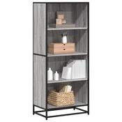 Polica za knjige Siva Sonoma 60x35x139 cm Konstruirano drvo