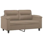 Vidaxl Dvosed kapučino barve 120 cm umetno usnje