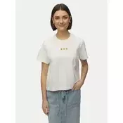 Vero Moda Majica Sara 10311633 Bela Regular Fit
