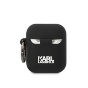 Karl Lagerfeld Etui Karl Lagerfeld Silicone Karl Head 3D za AirPods 1/2 - črne