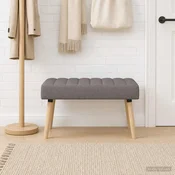 Vidaxl Bench z kanalnim oblazinjenjem Taupe 80 x 40 x 46 cm Blago