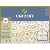 Rayher. Blok akvarelni Aquarelle Canson 23x31 cm 300 g, 20 listni, Cold Pressed
