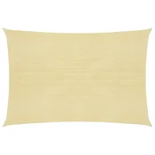 shumee vidaXL Senčno jadro, 160 g/m2, bež, 6 x 8 m, HDPE