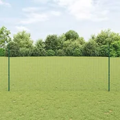 Euro ograda s postom 10 x 1,4 m Celik premazan PVC-om Zelena