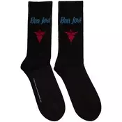 Bon Jovi Dagger Heart Blue Logo Black 40-45 Nogavice
