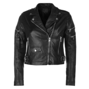 Ženska jakna (usnjena motoristična jakna) G2WRija SF - asimetrična - 2101-0199