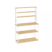 Songmics Kuhinjska polica 40x100x167 cm bela