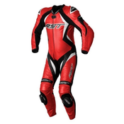 RST Tractech Evo 4 CE jednodijelno motociklističko odijelo crno-bijelo-crveno rasprodaja výprodej