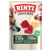Rinti Vlažna hrana za pse Leichte Beute, Govedina i divljac, 400g