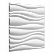 vidaXL Stenske plošče 12 pcs Bela 50 x 50 cm