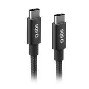 SBS kabel USB-C - USB-C 25W Power Delivery 1.5m - siv