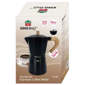 slomart Kavos aparat za espresso KING Hoff KH-1888, 12 skodelic, aluminij, črn/les
