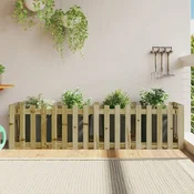 Vrtna visoka greda z ograjico 200x50x50cm impregnirana borovina