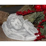 Casa Padrino Art Nouveau decorative sculpture angel gray 13 x 9 x H. 7 cm - Elegant decorative stone figure - Living room decoration - Garden decoration