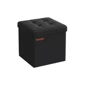 Songmics Shranjevalni otomanski stol 30x30x30 cm Črn