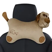 Icaroom Jastuk za vrat u obliku kosti za auto sedište NB-101KT, 34x24 cm, Smedi