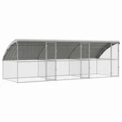 Vidaxl Kletka za piščance 3 szt. srebrna 600 x 200 x 200 cm
