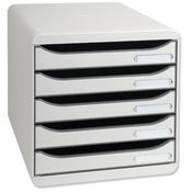 Set ladica Multiform Office Set, 5 ladica, Siva