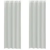 Vidaxl Voile zavese z vponkami 2 kosa svetlo siva 140x300 cm