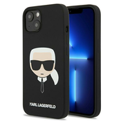 MASKA Karl Lagerfeld KLHCP13SSLKHBK iPhone 13 mini 5,4 black / black hardcase Silicone Karl`s Head