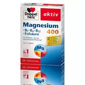 Doppelherz Aktiv Magnezij 400 + B1 + B6 + B12 + folna kislina, 30 tablet