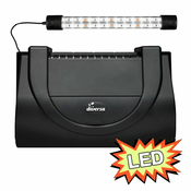 Akvarijski pokrov (40x25 cm) z osvetlitvijo LED EXPERT 6W - ČRN, raven