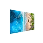 shumee Zaščita za stekleno kuhalno ploščo 2x45x52 Beach