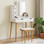 vidaXL Komplet toalet FAUSKE 4 pcs Bela 76 x 50 x 143 cm