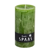 Ljubki dom Stebričasta sveča SPAAS RUSTIK 13 cm zelena