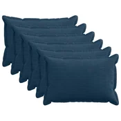 Vidaxl Prevleka za blazino 6 kos HOUTEN Temno modra 30 x 50 cm