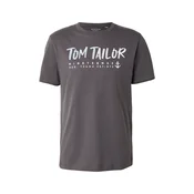 TOM TAILOR Majica  pastelno modra / temno siva