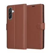 Etui Techsuit Leather Folio za Samsung Galaxy A56 - rjav